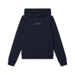 Sweat-shirt à capuche orné de paillettes