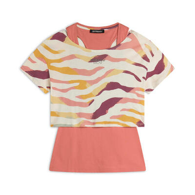 Set T-shirt Cropped multicolore e Canotta