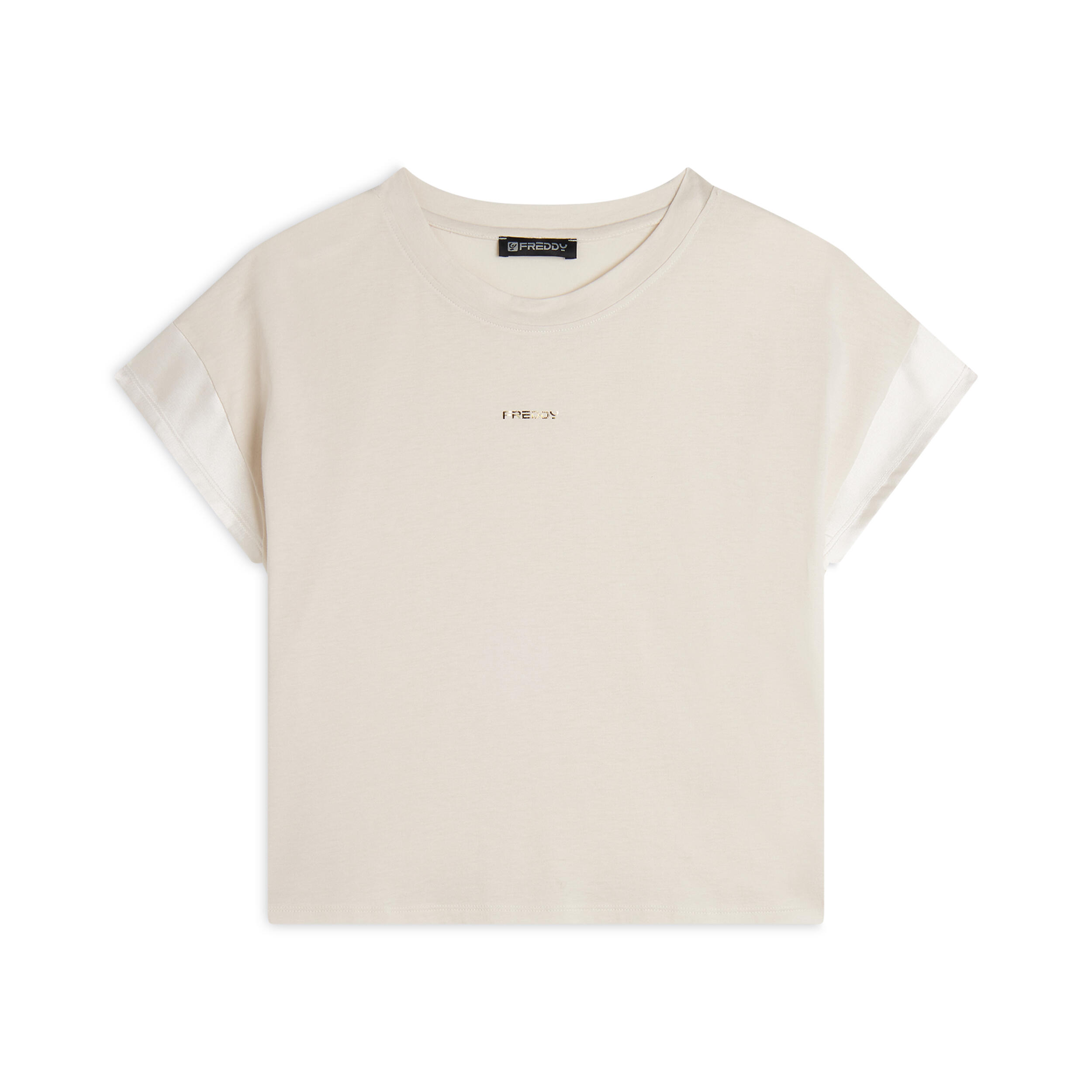 Freddy - T-shirt Court En Jersey Avec Manches À Effet De Soie - T-shirt Crop Top - Blanc - 36 Xs - Decathlon