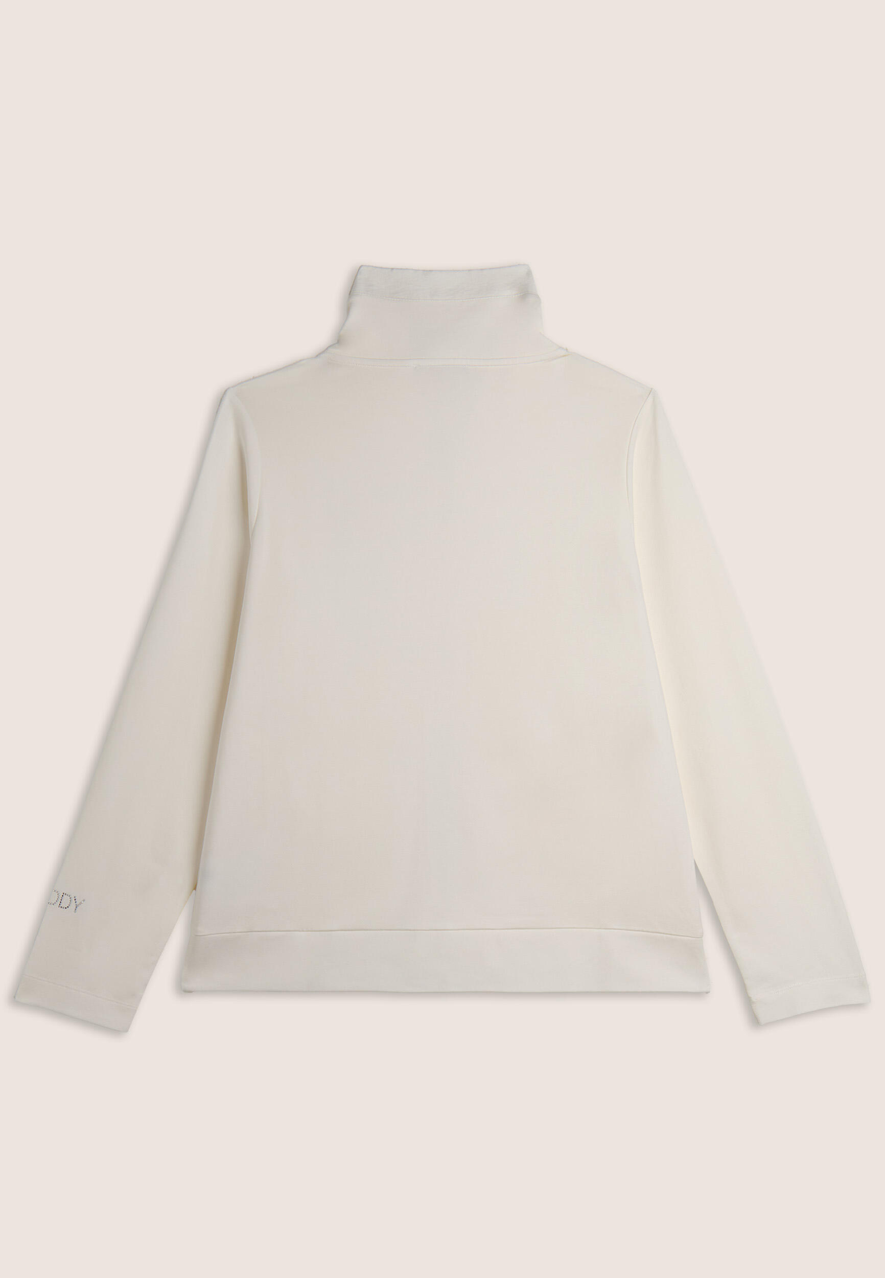 Felpa Zip e Collo Alto con dettaglio Effetto Seta 2/3