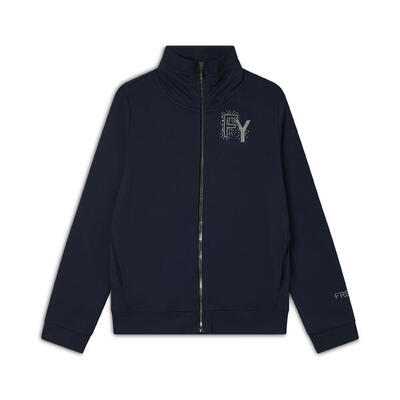 Felpa Zip e Collo Alto con dettaglio Effetto Seta