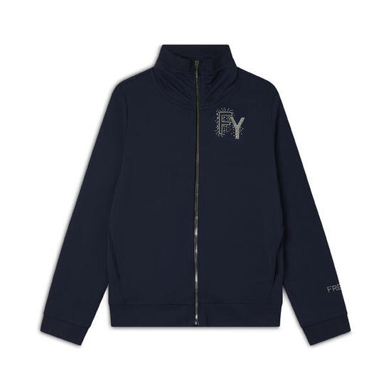 Felpa Zip e Collo Alto con dettaglio Effetto Seta