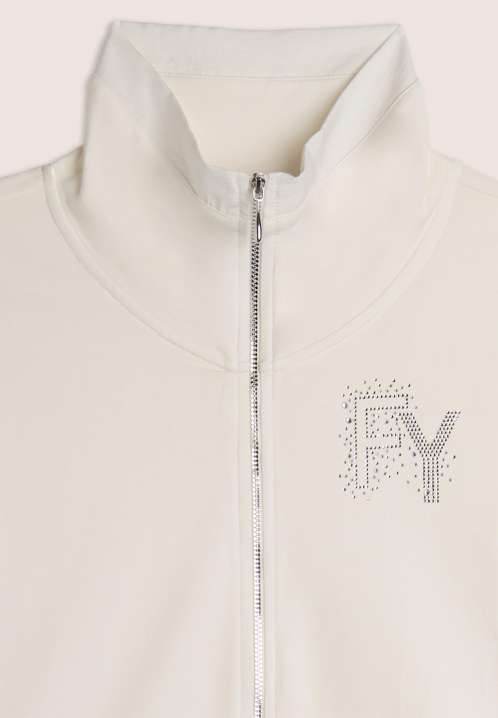 Felpa Zip e Collo Alto con dettaglio Effetto Seta 3/3