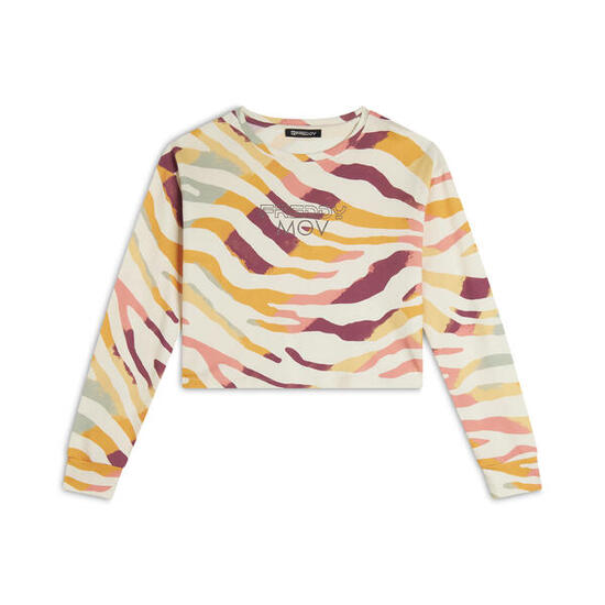 Felpa Cropped fantasia Zebrata colorata