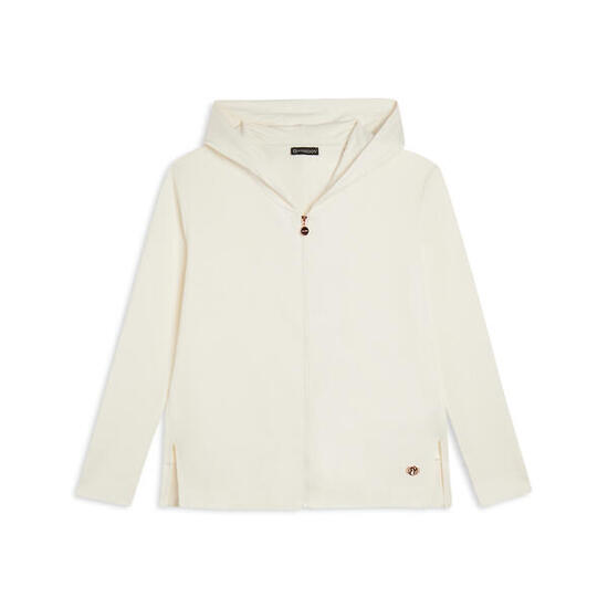 Felpa con zip e cappuccio in viscosa