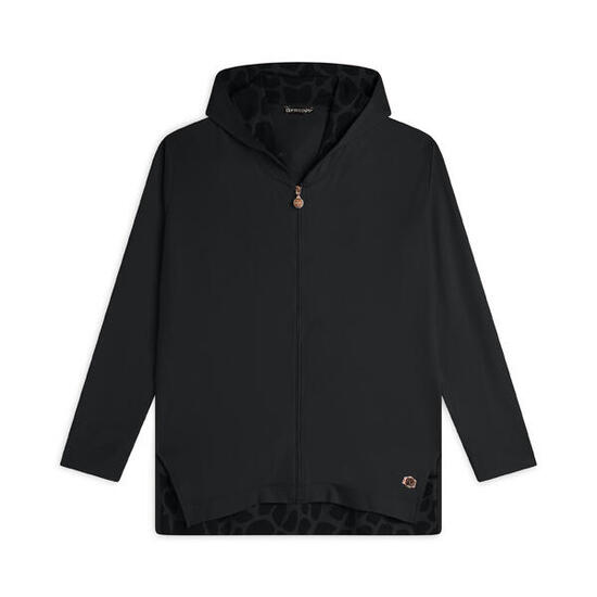 Felpa con zip e cappuccio in viscosa