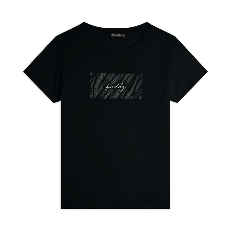 T-shirt en coton Supima avec logo et clous