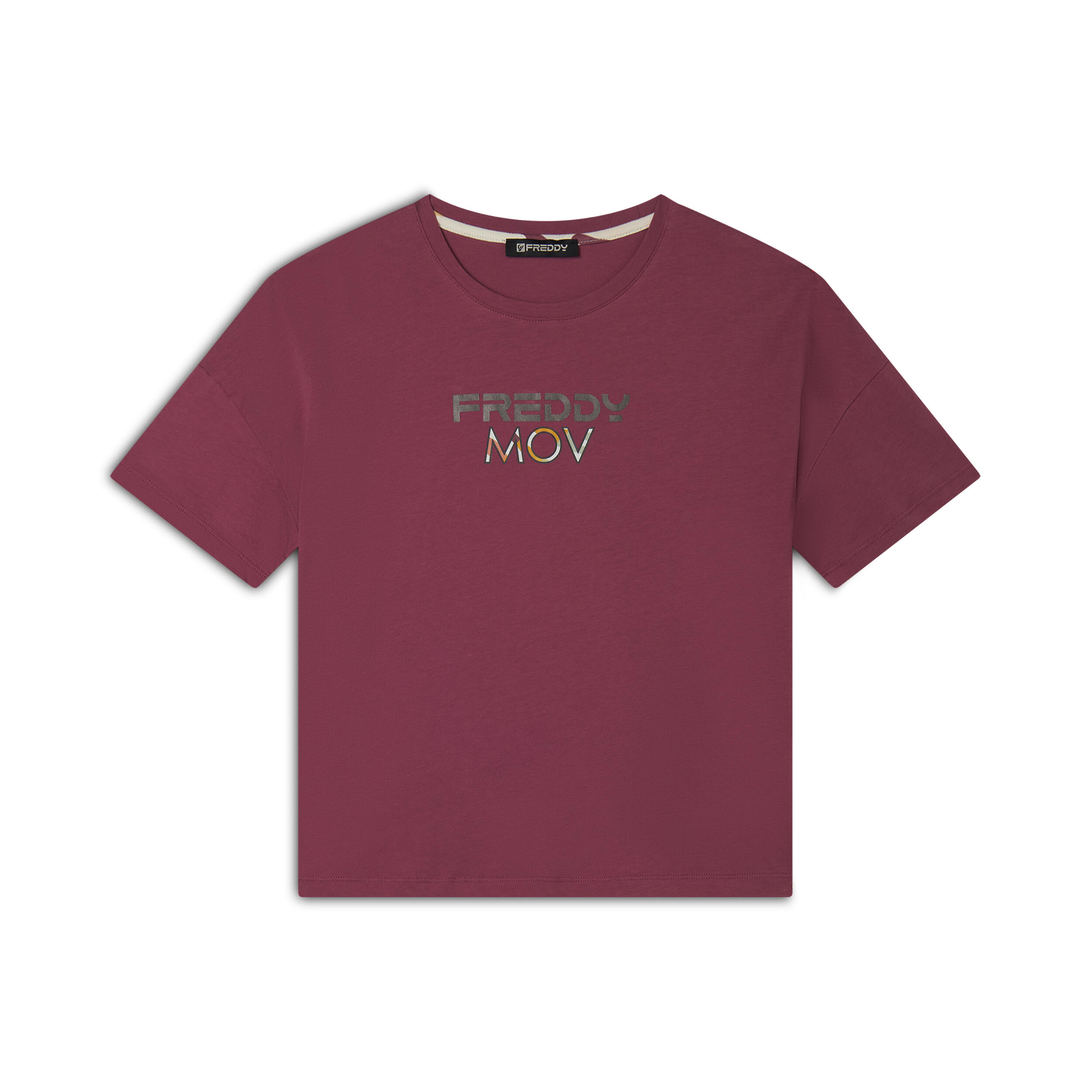 FREDDY T-shirt Cropped con Spacchi Laterali