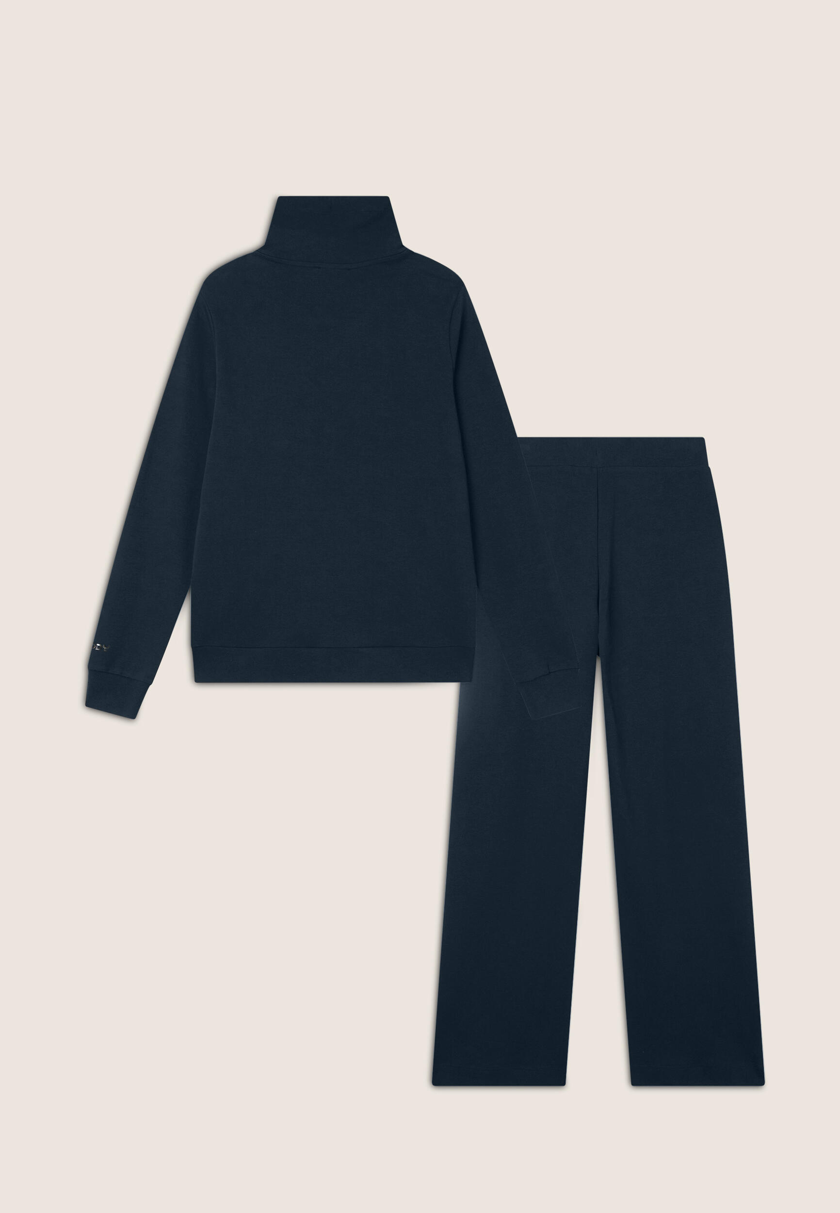 Tuta interlock comfort fit con zip e collo alto ampio 2/3