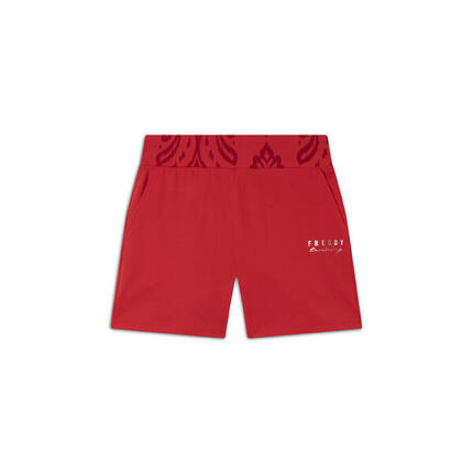 Short de sport avec ceinture florale