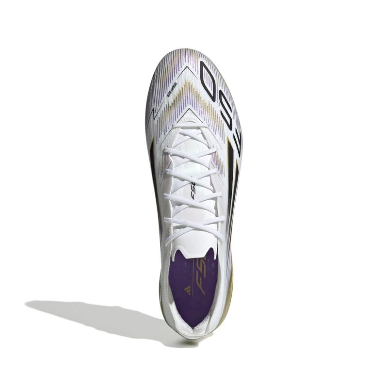 Crampons Adidas F50 Elite FG Blanc et doré