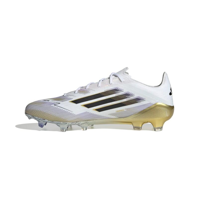 Crampons Adidas F50 Elite FG Blanc et doré