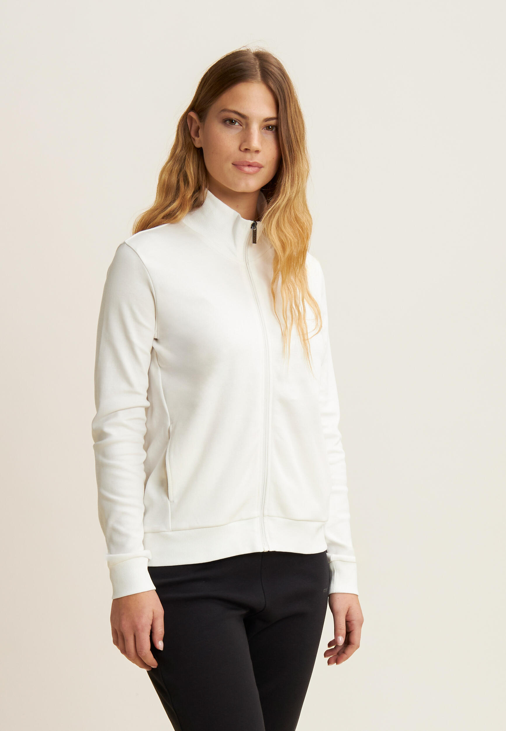 Tuta con zip e collo alto in tessuto interlock di cotone 2/5