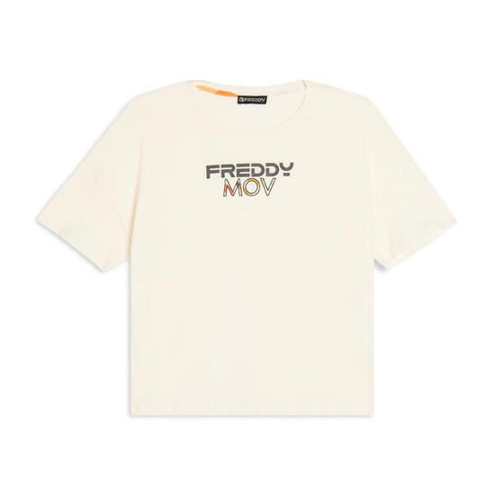 T-shirt Cropped con Spacchi Laterali