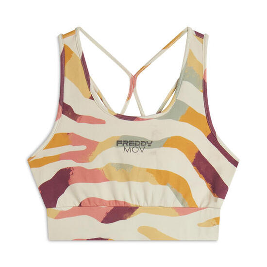 Top Sportivo con sostegno medio e Fantasia Zebrata