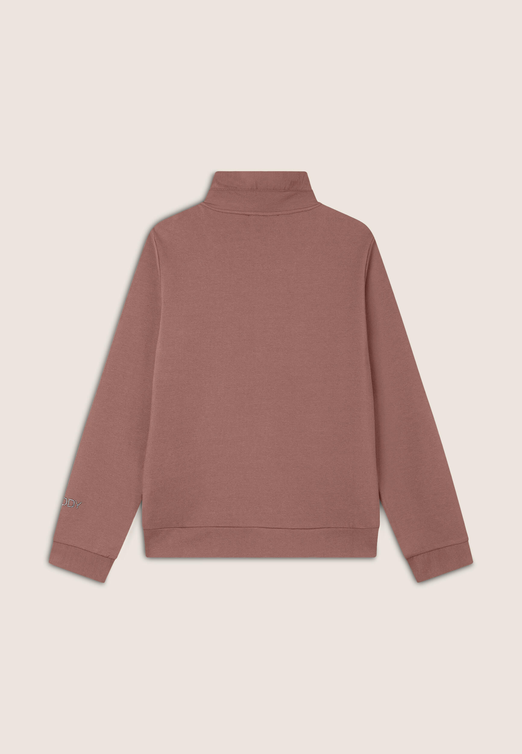 Sudadera de cremallera y cuello alto con detalle efecto seda 2/3