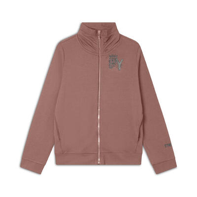 Felpa Zip e Collo Alto con dettaglio Effetto Seta