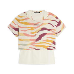 Ensemble T-shirt raccourci multicolores et débardeur