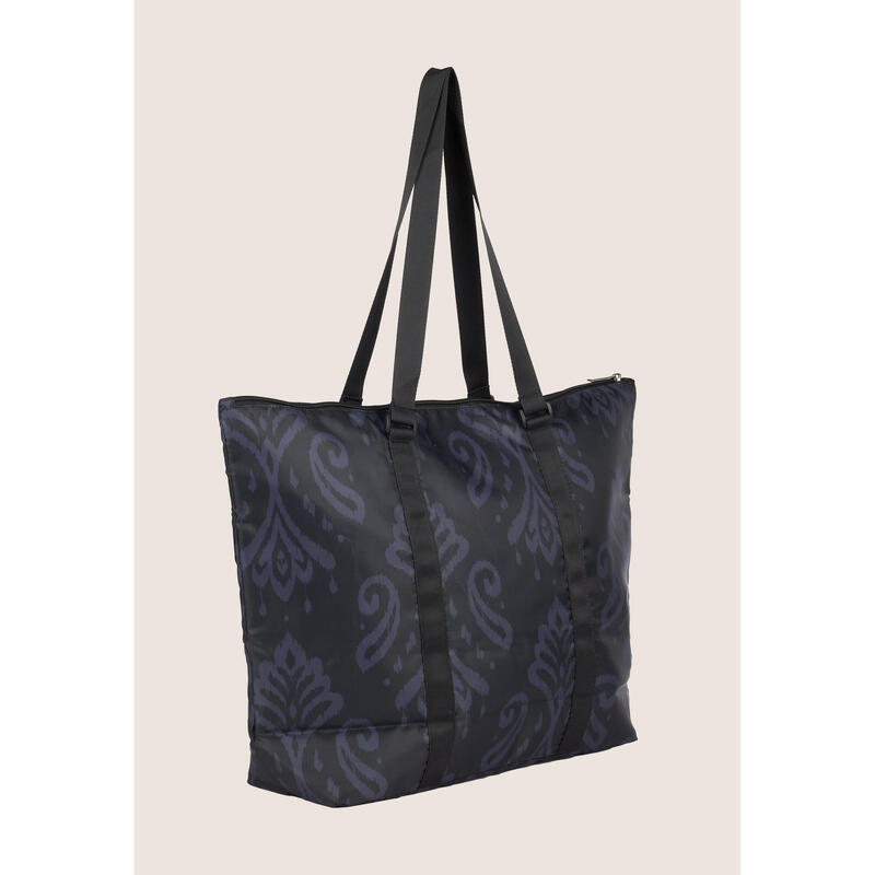 Shopping bag à imprimé floral avec fermeture à glissière