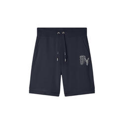 Pantalon court avec revers et logo en paillettes