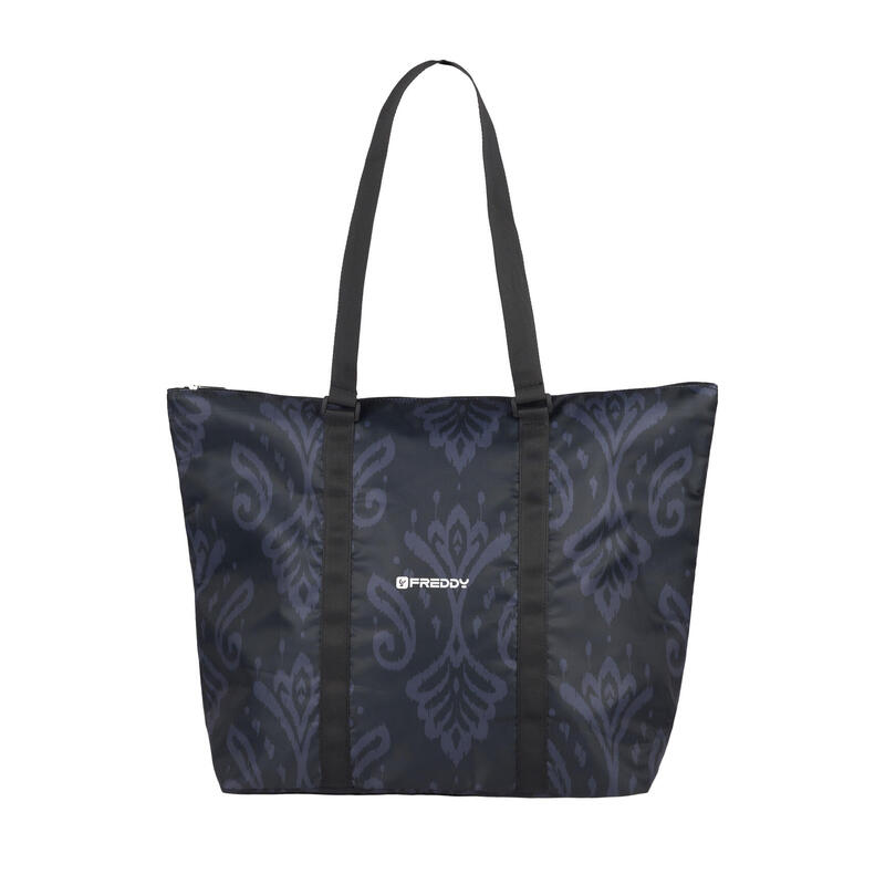 Shopping bag à imprimé floral avec fermeture à glissière