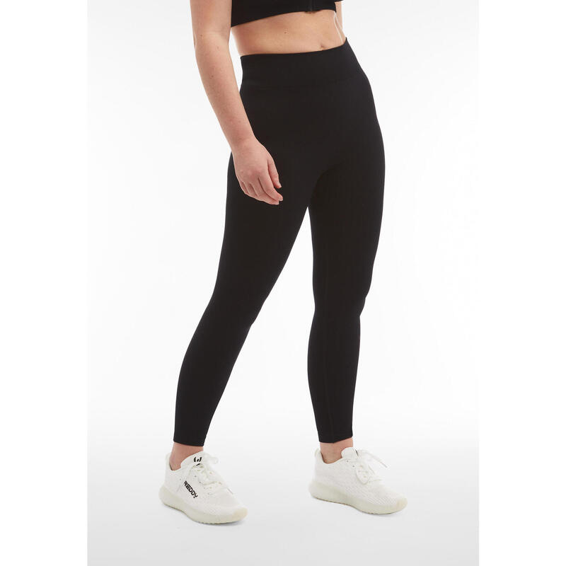 Legging sans couture avec taille haute côtelée et longueur 7/8