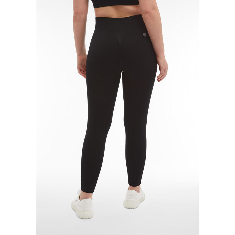 Legging sans couture avec taille haute côtelée et longueur 7/8