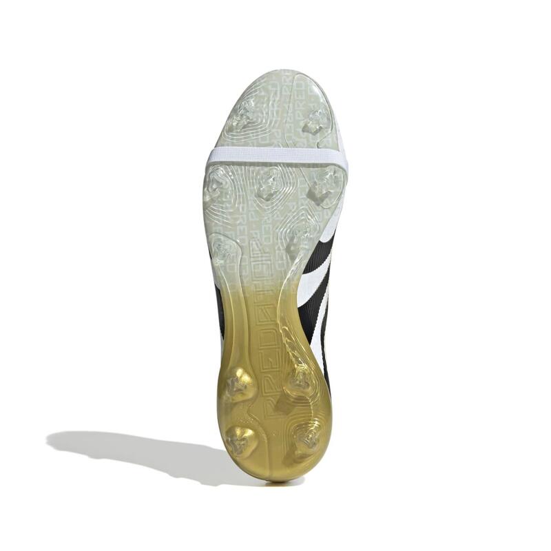 Crampons Adidas Predator Pro languette rabattue FG Blanc, noir et doré
