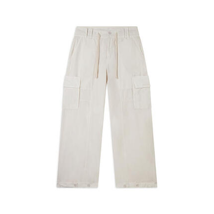 Pantalon cargo en popeline avec bas ajustable