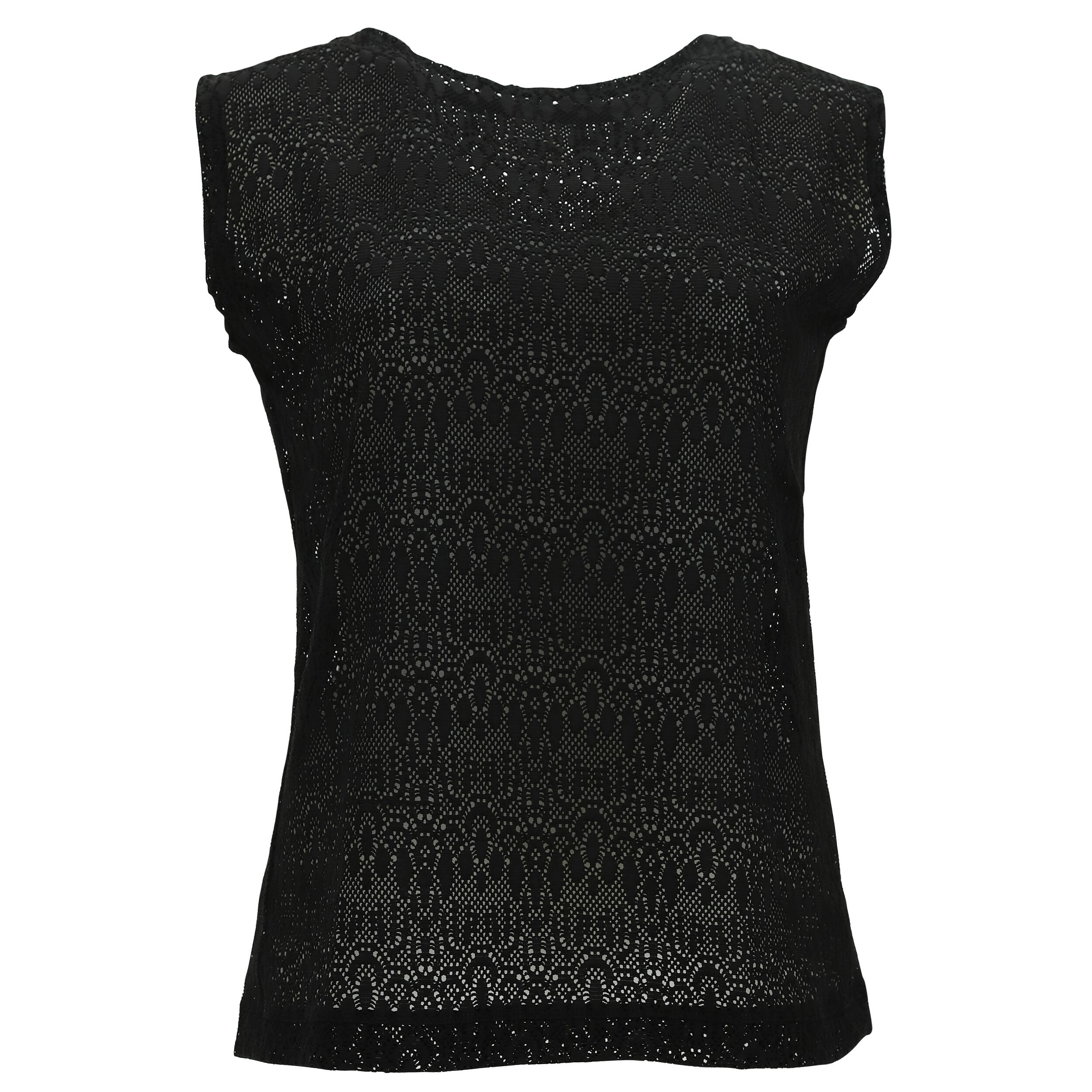 FREDDY T-Shirt senza maniche in pizzo con drappeggio posteriore