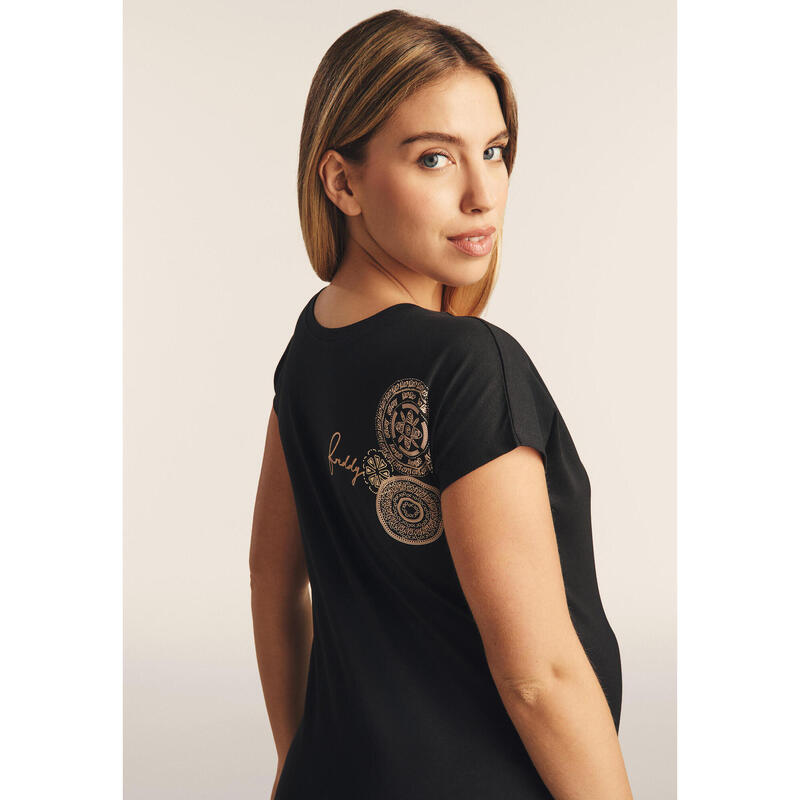T-shirt confort en coton Supima avec mandala