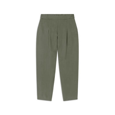 Pantaloni in Twill di Lyocell lunghezza cropped