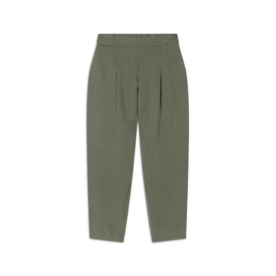 Pantaloni in Twill di Lyocell lunghezza cropped