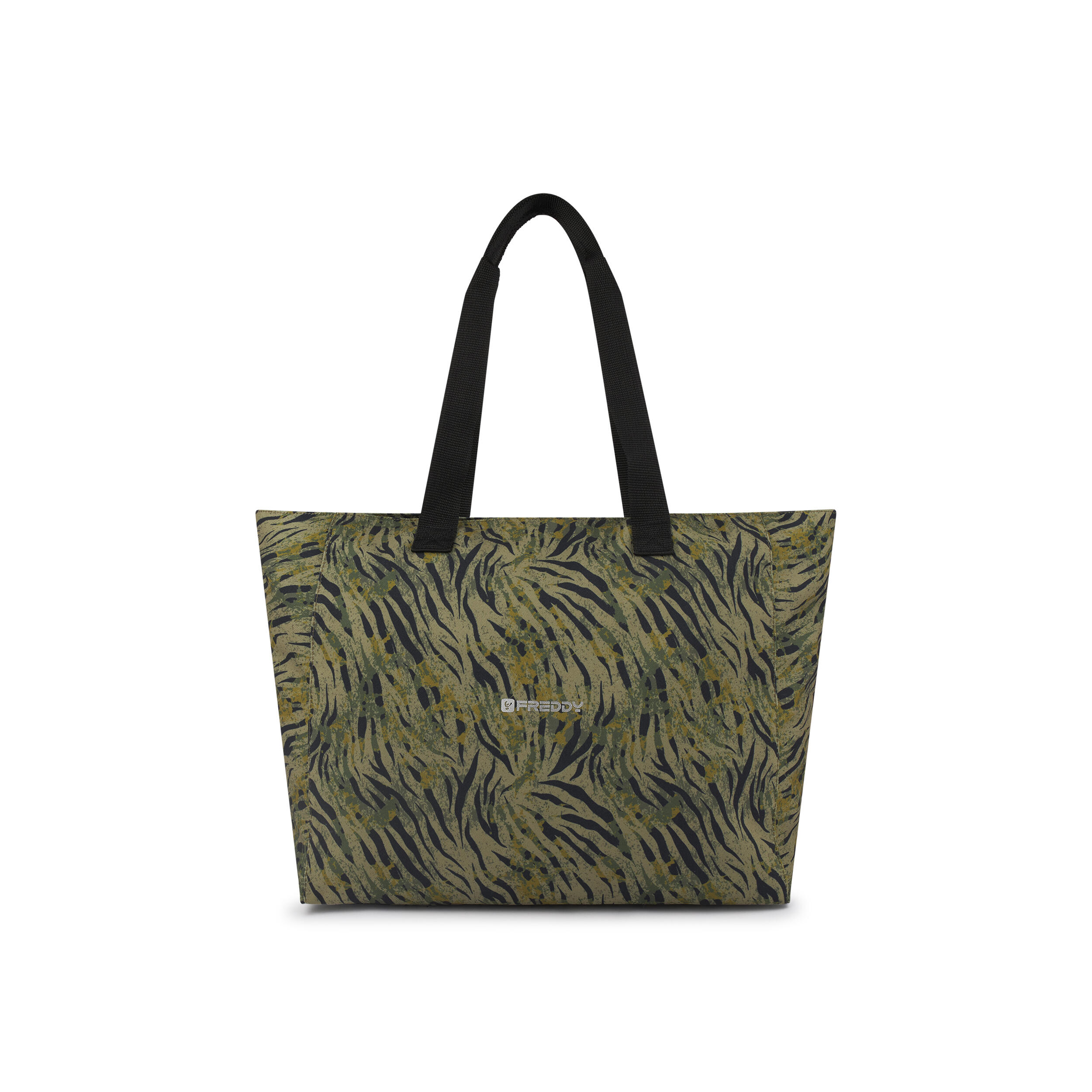 Freddy - Shopping Bag En Toile À Imprimé Animal Avec Fermeture À Glissière - Sac De Sport - Noir|vert - Taille Unique - Decathlon