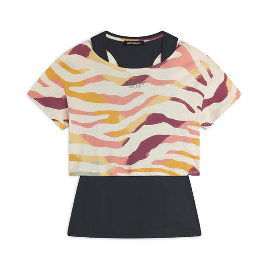 Set T-shirt Cropped multicolore e Canotta