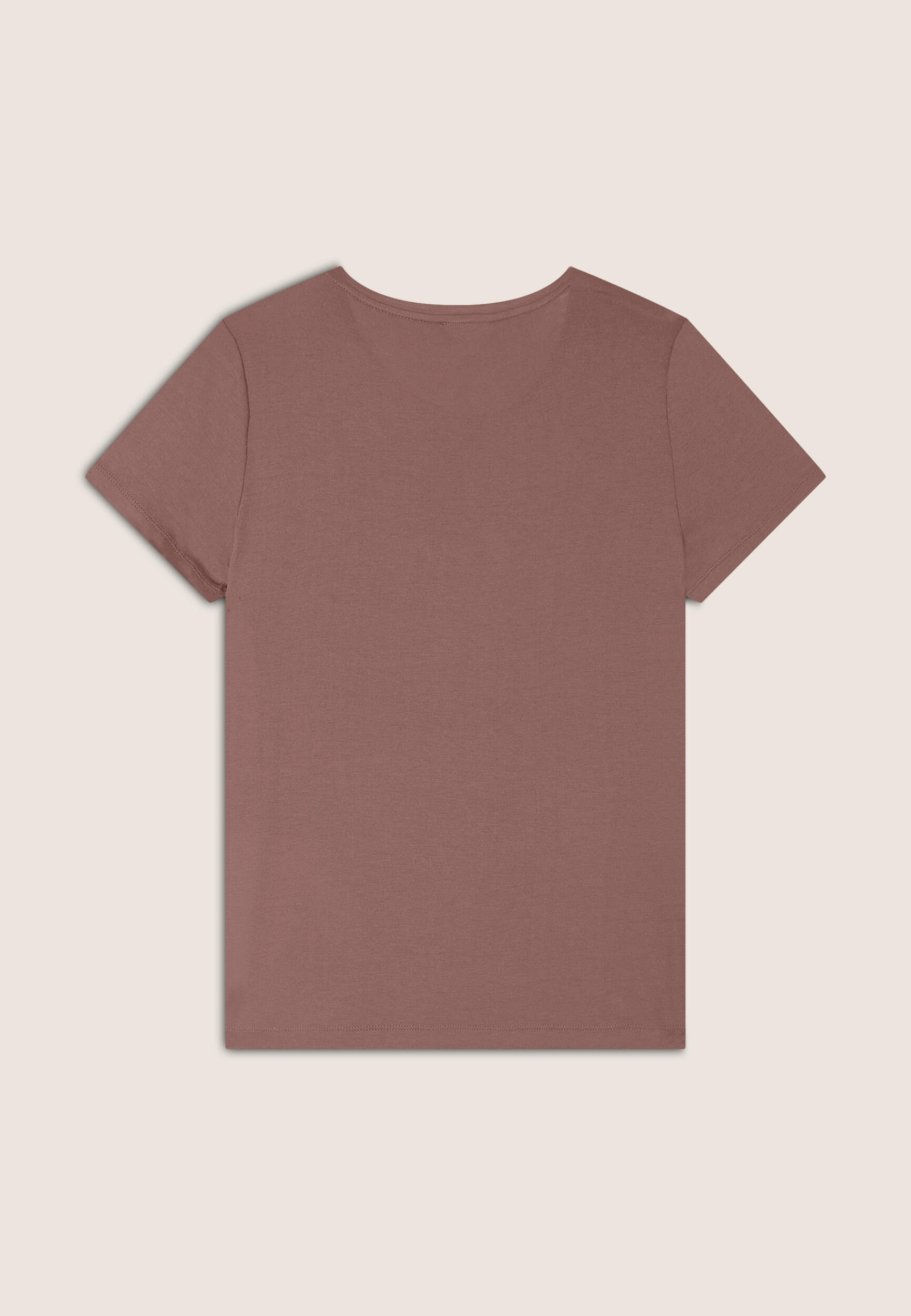 T-shirt en jersey de viscose avec détails couleur cuivre 2/3