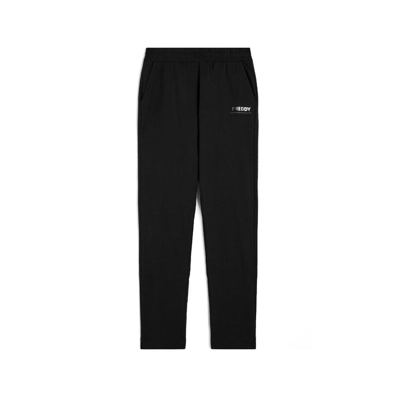 Pantalon de sport en molleton de coton coupe resserrée aux chevilles