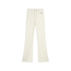 Pantalon slim en molleton de coton avec bas évasé