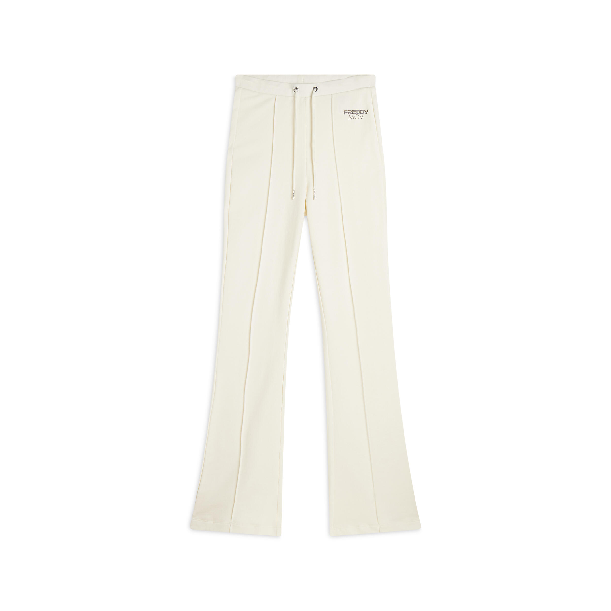 Freddy - Pantalon Slim En Molleton De Coton Avec Bas Évasé - Pantalons - Blanc - Decathlon