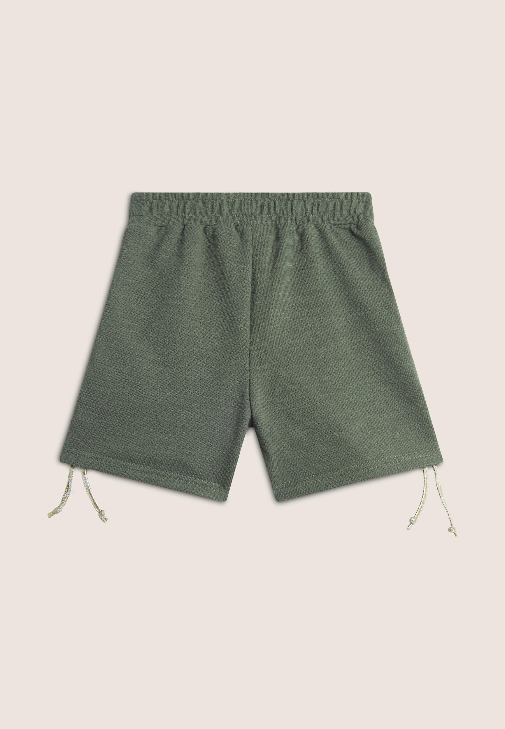 Shorts Bambina in Cotone Mélange con Coulisse Regolabili 2/3