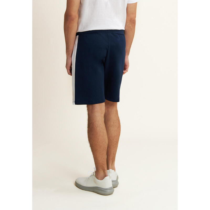 Pantalon court en molleton de coton avec détails contrastés