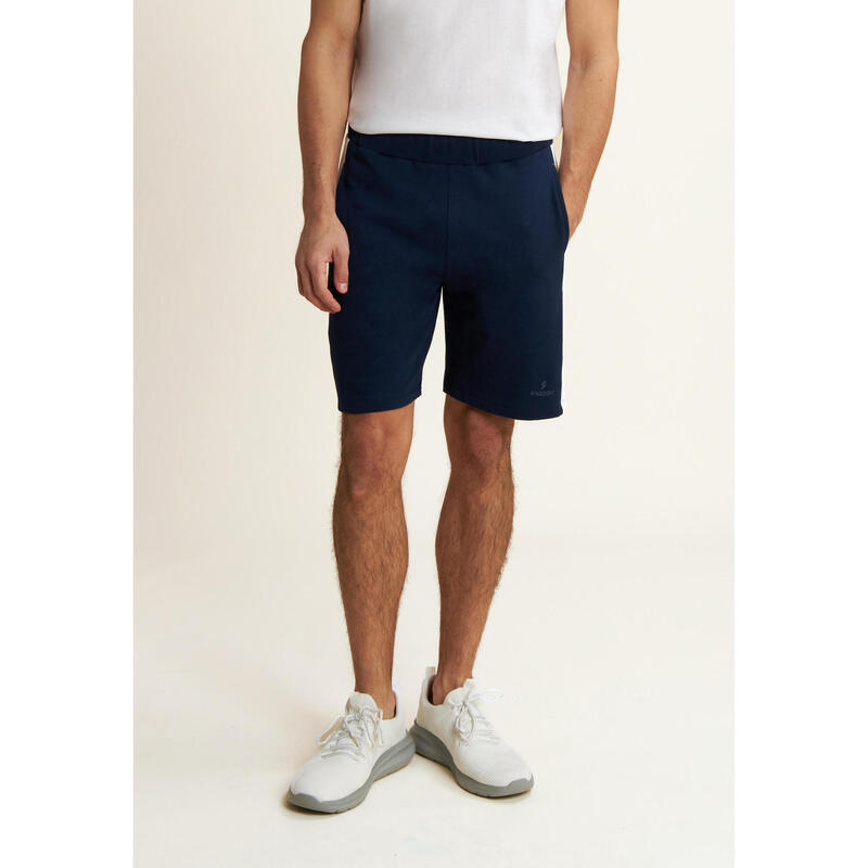 Pantalon court en molleton de coton avec détails contrastés