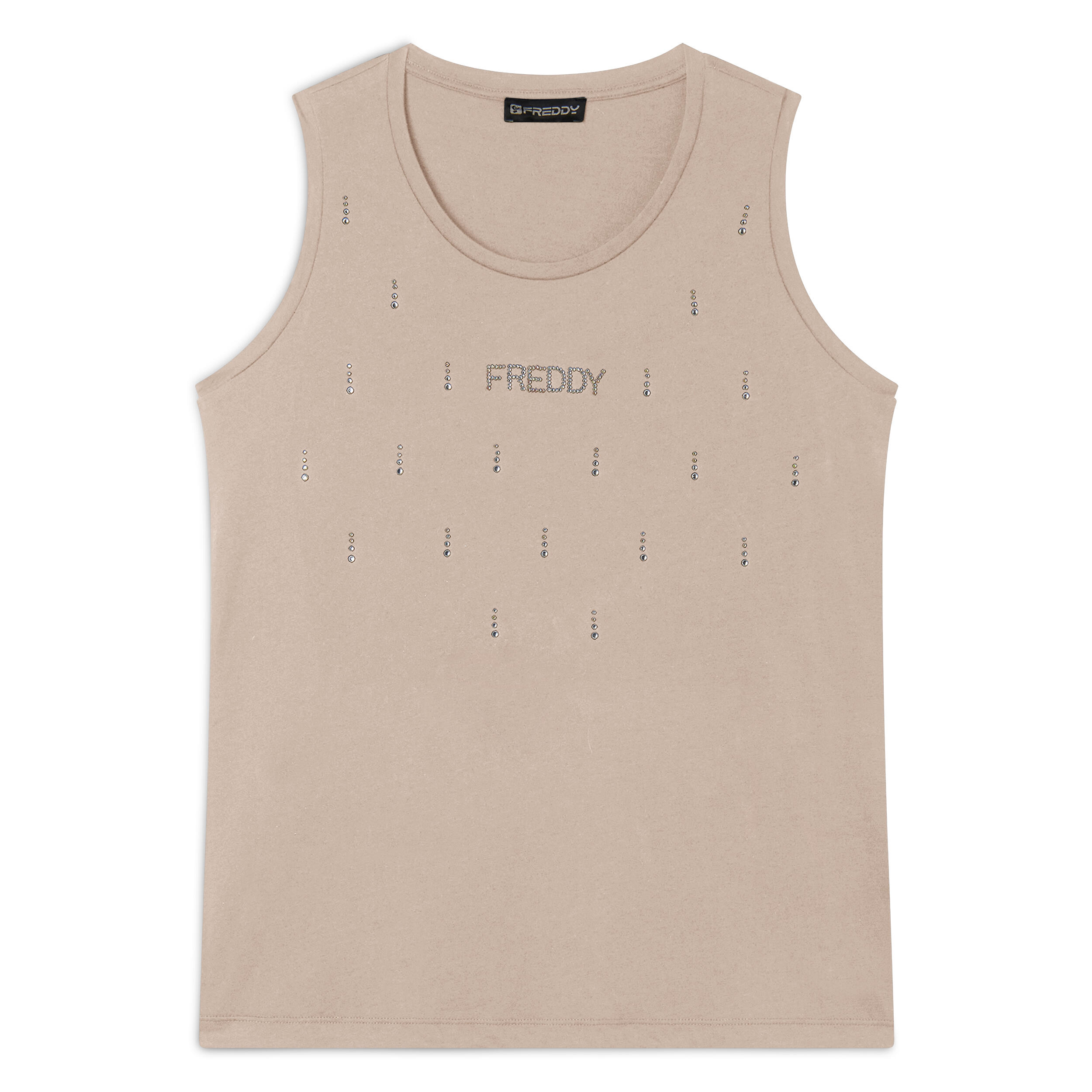 FREDDY Canotta decorata da Strass in jersey modal