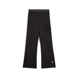 Pantalon pour fille avec coupe évasée aux chevilles et ceinture ornée d'un logo