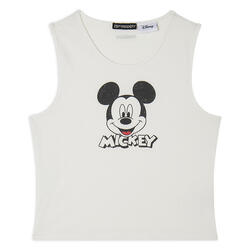 Débardeur court avec imprimé Mickey Mouse