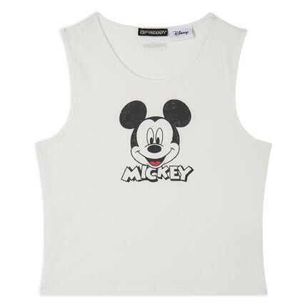 Débardeur court avec imprimé Mickey Mouse