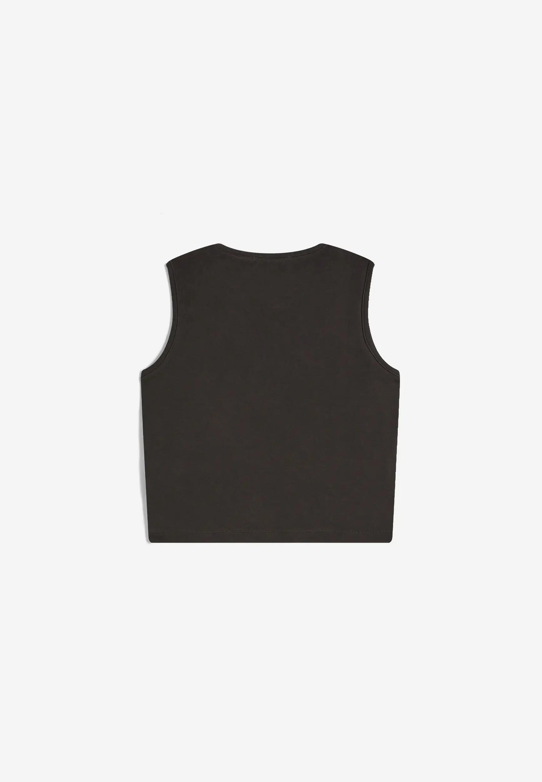 Top ajusté en jersey à effet usé 4/5