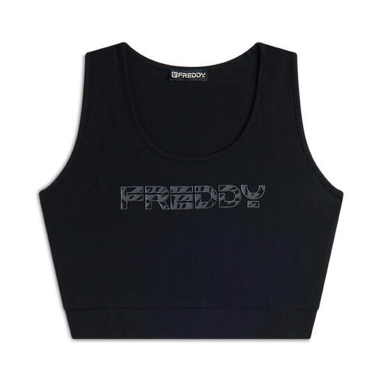 Reggiseno sportivo con sostegno medio e logo floreale