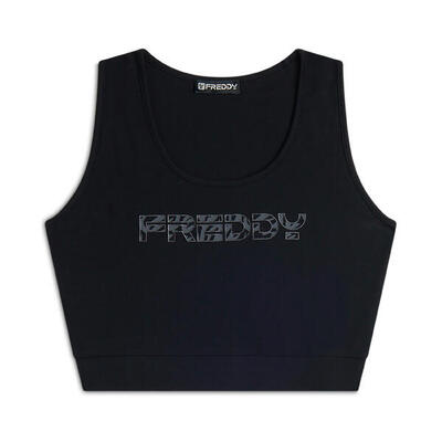 Reggiseno sportivo con sostegno medio e logo floreale