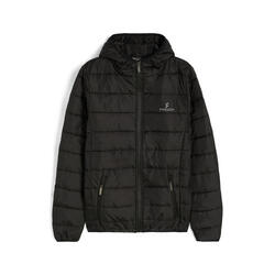 Doudoune en duvet pour homme avec capuche et fermeture éclair